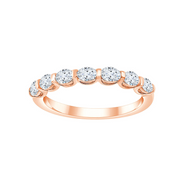 Alliance Ovale Serti Barrette Diamant 0,65ct