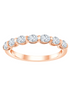 Alliance Ovale Serti Barrette Diamant 0,65ct
