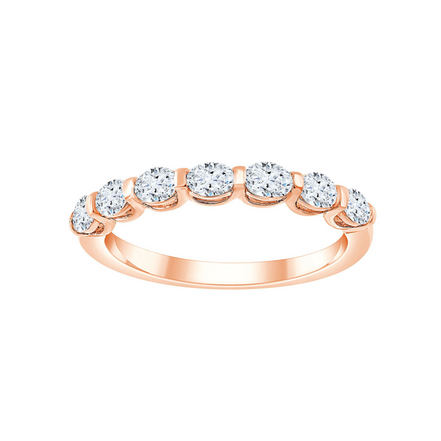 Alliance Ovale Serti Barrette Diamant 0,65ct