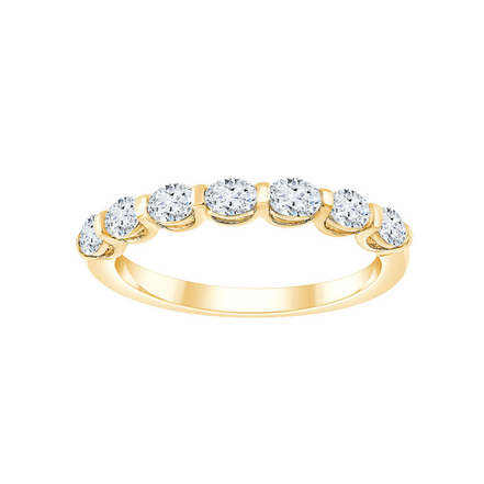 Alliance Ovale Serti Barrette Diamant 0,65ct