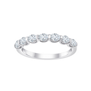 Alliance Ovale Serti Barrette Diamant 0,65ct