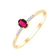 Sertissage clos rubis et diamants 0,01 ct I