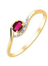 Rubis et Diamants 0,01ct II