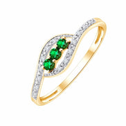 Émeraude et Diamants 0,03ct II