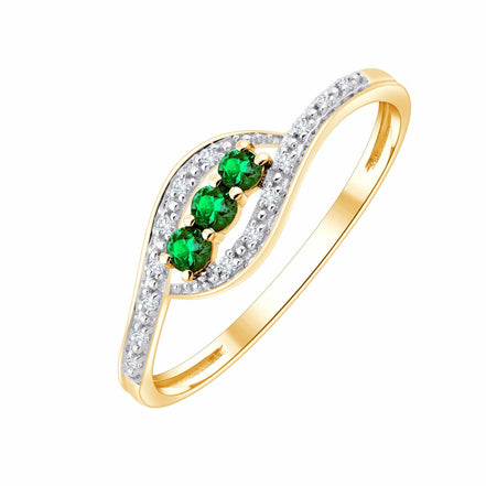 Émeraude et Diamants 0,03ct II