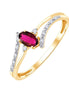 Rubis et diamants 0,03 ct III