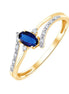 Saphir et diamants 0,03ct IV