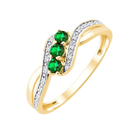 Émeraude et Diamants 0,04ct IV
