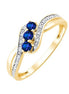 Saphir et diamants 0,04 ct V