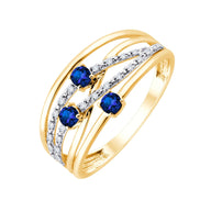 Saphir et diamants 0,06 ct