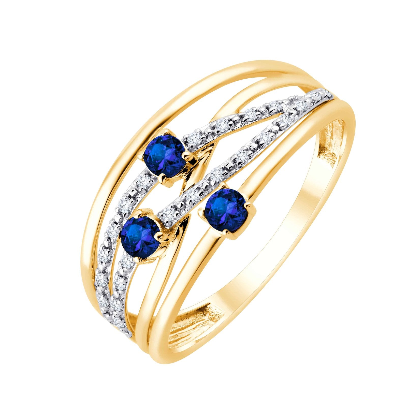 Saphir et diamants 0,06 ct