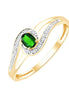 Émeraude et diamants 0,02 ct II