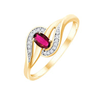 Rubis et diamants 0,04ct