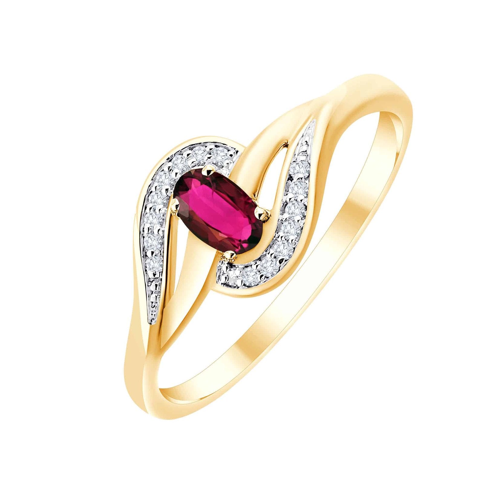 Rubis et diamants 0,04ct