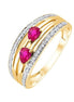Rubis et diamants 0,06 carat IV