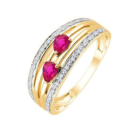 Rubis et diamants 0,06 carat IV