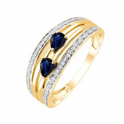 Saphir et diamants 0,06 ct II