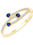 Saphir et diamants 0,09 ct