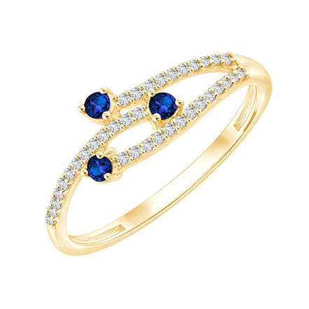 Saphir et diamants 0,09 ct