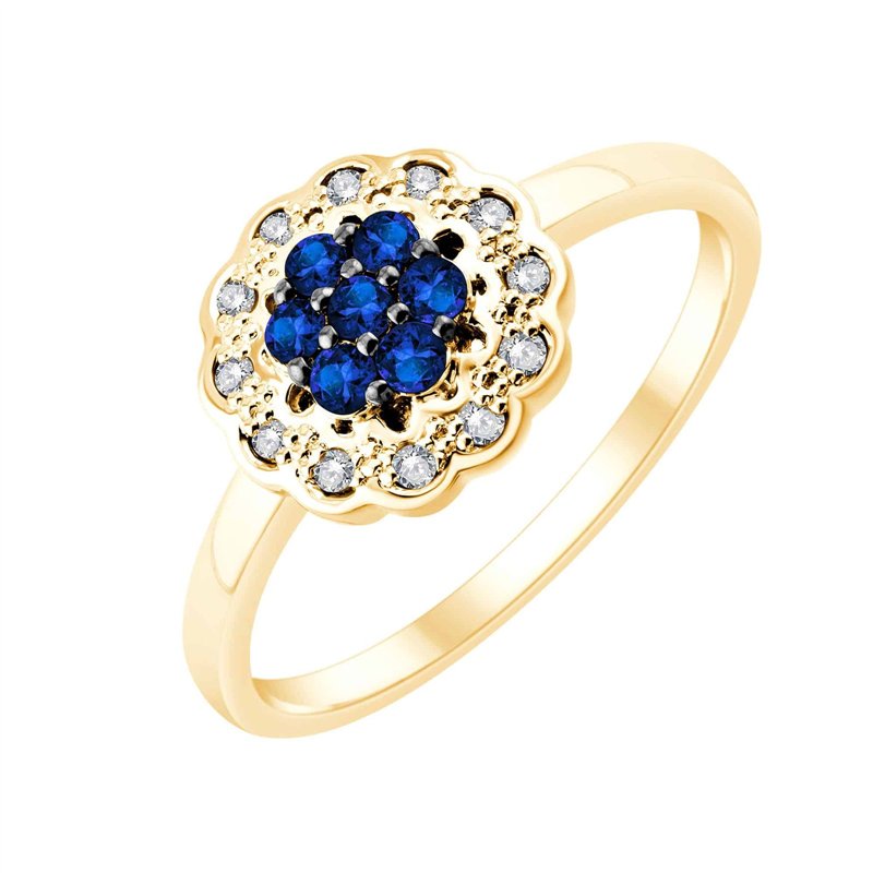 Saphir et diamants 0,05 carat II