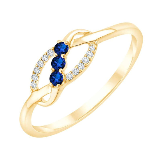 Saphir et Diamants 0,02ct IV
