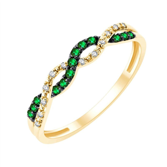 Émeraude et Diamants 0,02 ct IV