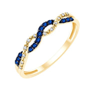 Saphir et diamants 0,02 ct V