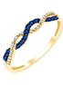 Saphir et diamants 0,02 ct V