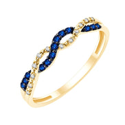 Saphir et diamants 0,02 ct V