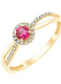 Rubis et diamants 0,07 ct