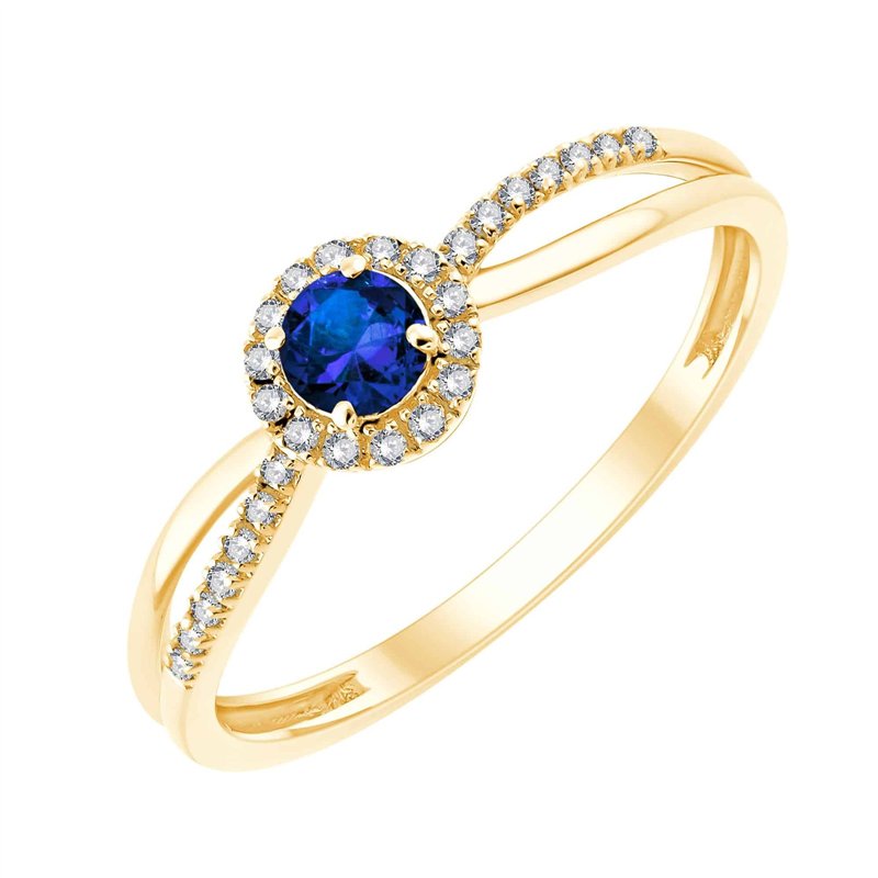 Saphir et diamants 0,07 ct I