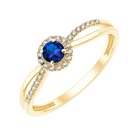 Saphir et diamants 0,07 ct I