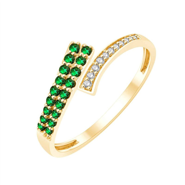Émeraude et diamants 0,03 carat IV