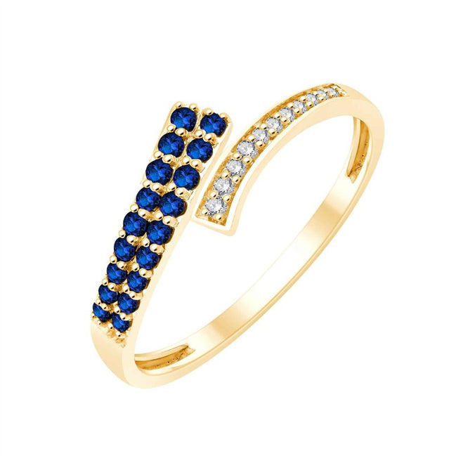 Saphir et diamants 0,03 ct V