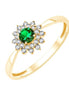 Émeraude et diamants 0,11 ct IV