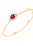 Serti clos rubis et diamants 0,005 carat