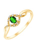 Émeraude et diamants 0,02 ct