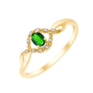 Émeraude et diamants 0,02 ct