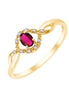Rubis et diamants 0,02 ct VI