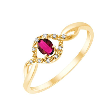 Rubis et diamants 0,02 ct VI