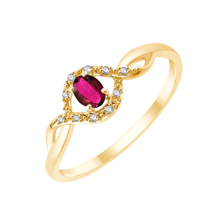Rubis et diamants 0,02 ct VI