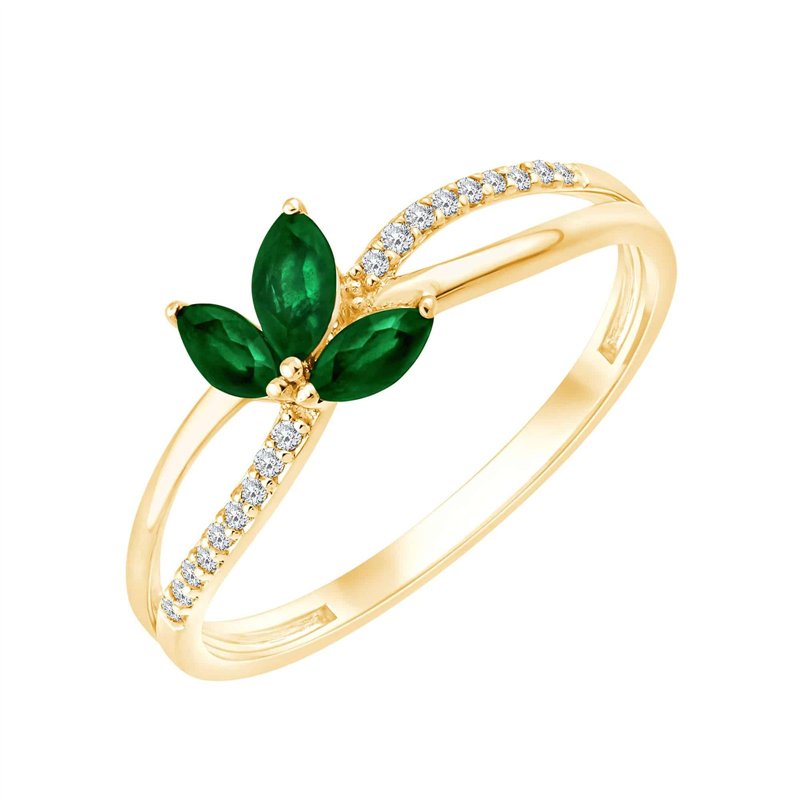 Emerald & Diamonds 0.04ct SI