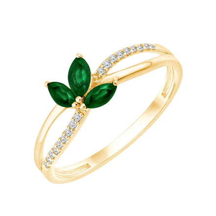 Emerald & Diamonds 0.04ct SI