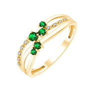 Émeraude et diamants 0,02ct VII