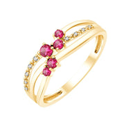 Rubis et diamants 0,02ct VIII