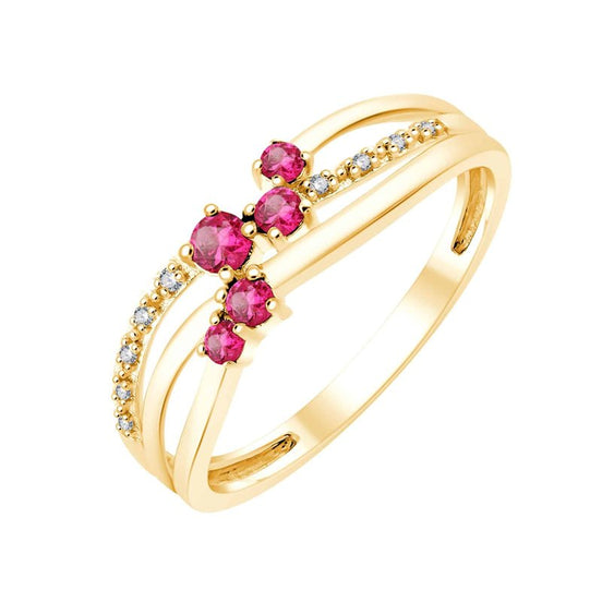 Rubis et diamants 0,02ct VIII