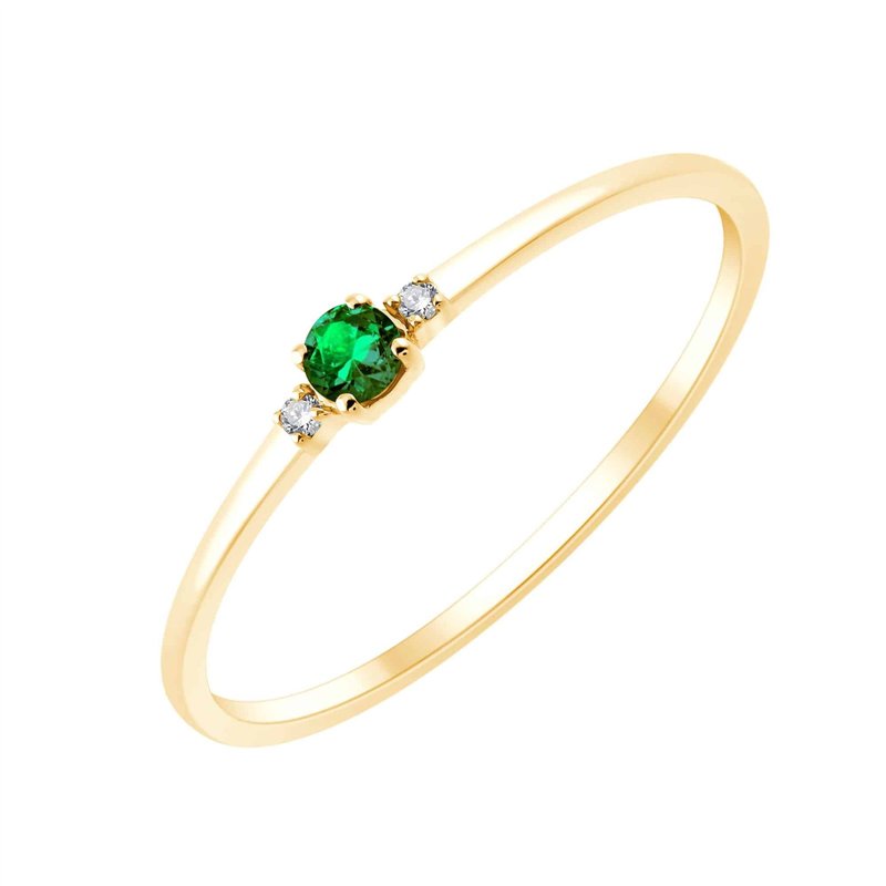Émeraude et diamants 0,005 carat