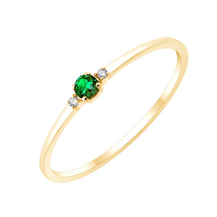 Émeraude et diamants 0,005 carat