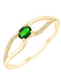 Émeraude et diamants 0,01 ct VII