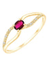 Rubis et diamants 0,01 ct VI